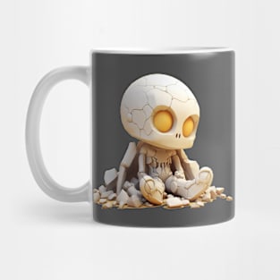 Cute preppy skeleton who is bored Mug